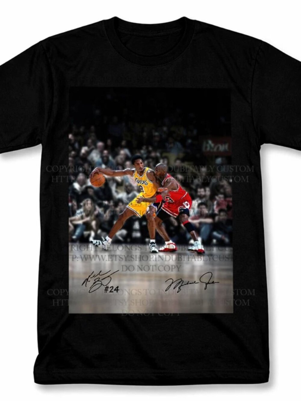 Kobe Vs Jordan Los Angeles Lakers Graphic T Shirt  276